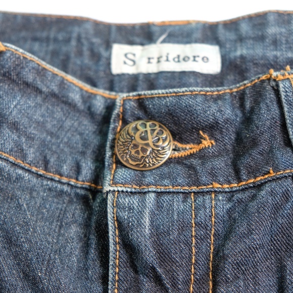 Sorridere splashed wing distressed short denim - Picture 5 of 6